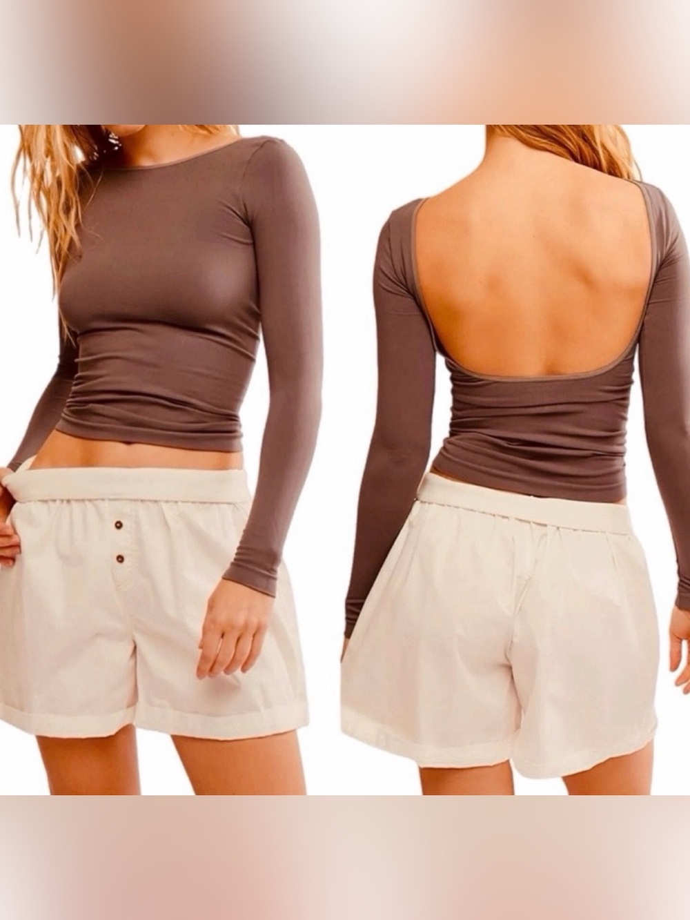 FP Intimately Set of Two Tops Lunar Rock and Withered Rose M/L NWT - Picture 2 of 9